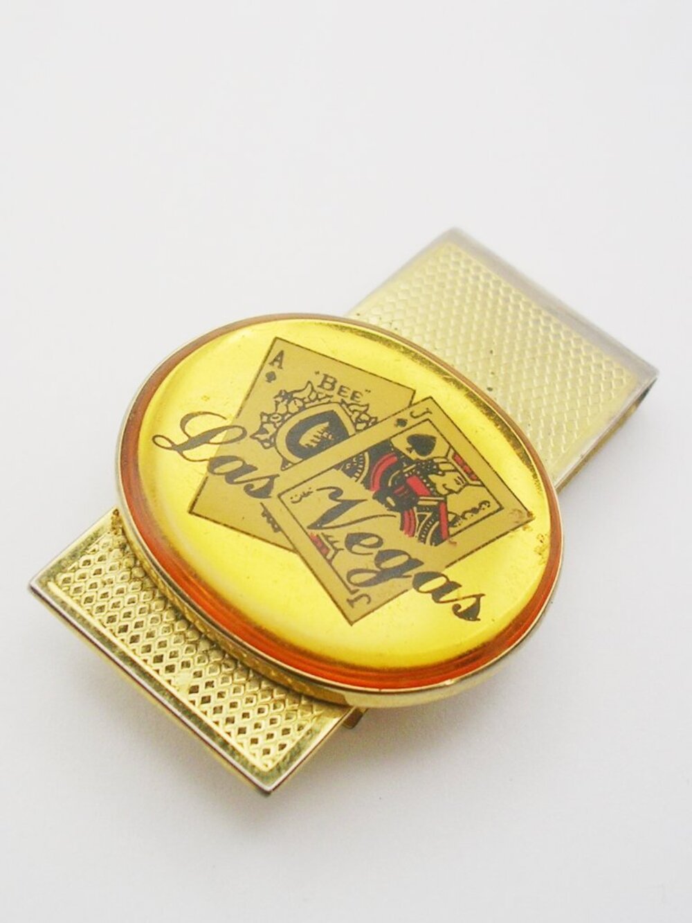 Vintage Money Clip Las Vegas Casino Souvenir Black Jack Banknote Holder